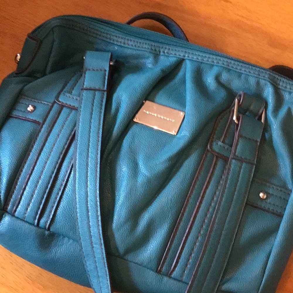 Harve Bernard teal purse